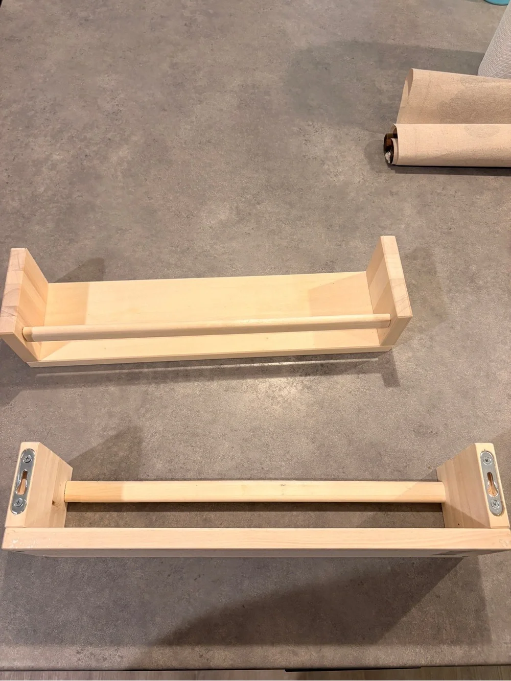 IKEA BEKVÄM Natural Light Wood Step Stool / Shelf - Light Beige